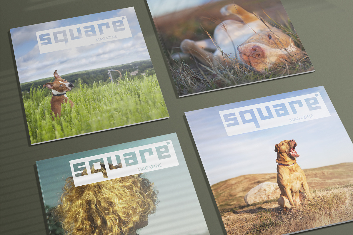 Square Magazine Covers mock-up in Print Mockups - product preview 8