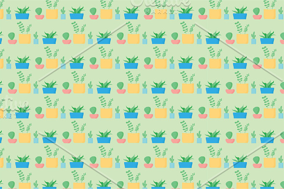 Minimalist Cactus Seamless Pattern in Patterns - product preview 1