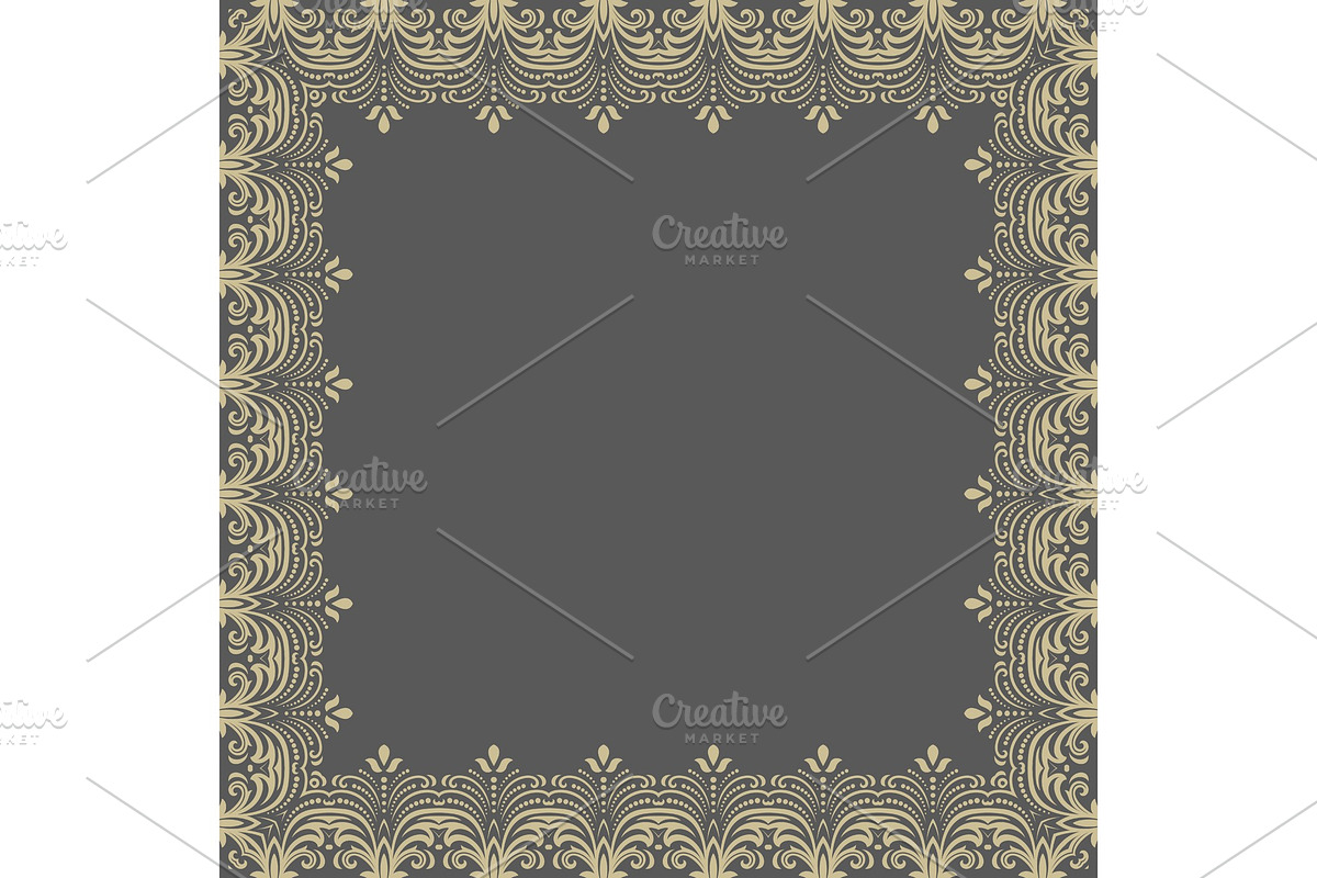 Floral Vector Fine Frame in Textures - product preview 8