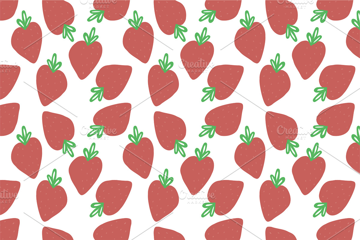 Scattered Strawberry Pattern in Patterns - product preview 8