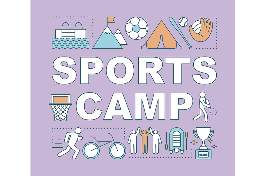 Sports camp word concepts banner in Icons - product preview 8