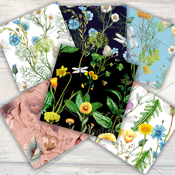Floral seamless patterns set in Patterns - product preview 1