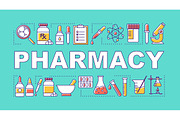 Pharmacy word concepts banner