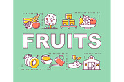 Fruits word concepts banner