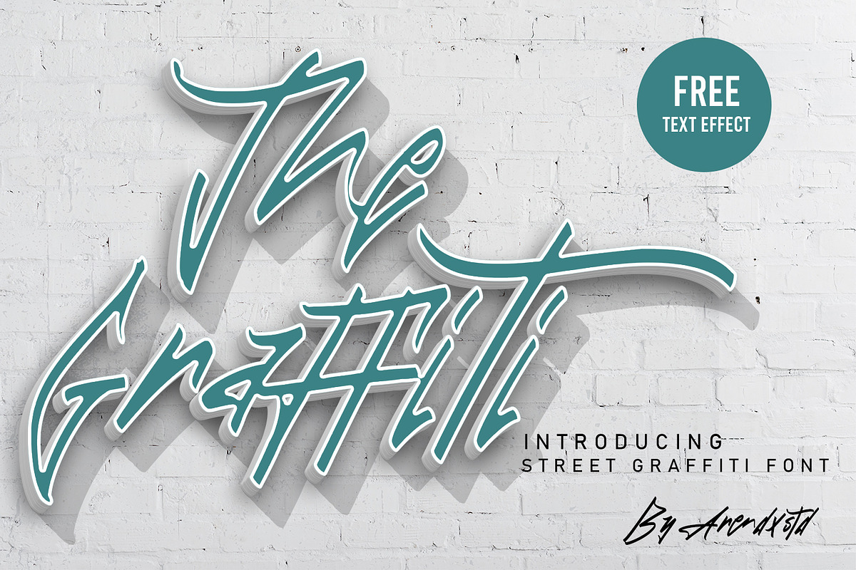 The Graffiti Font | Free Text Effect in Display Fonts - product preview 8