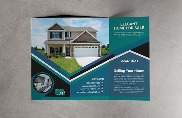 Modern real estate trifold brochure in Brochure Templates - product preview 3