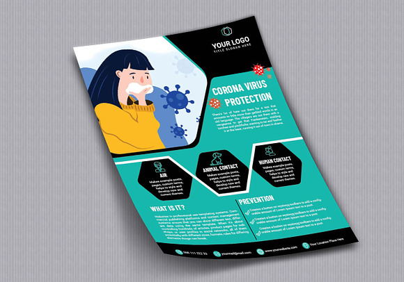 Corona Protection Flyer in Flyer Templates - product preview 3