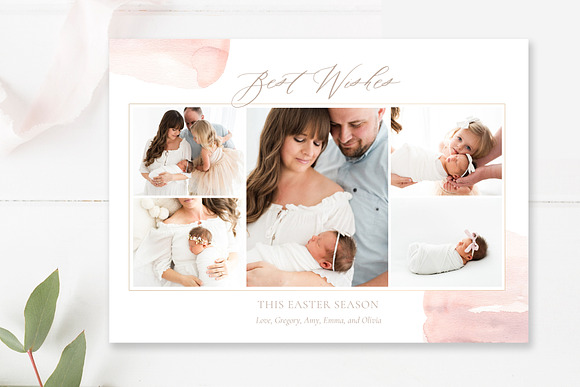 Easter Photo Card Template in Postcard Templates - product preview 3