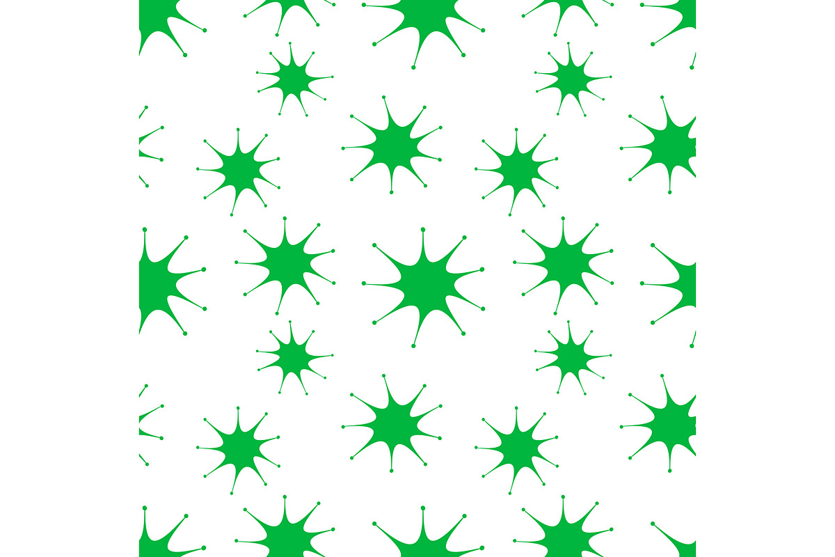 green hand-drawn virus shaped in Patterns - product preview 8