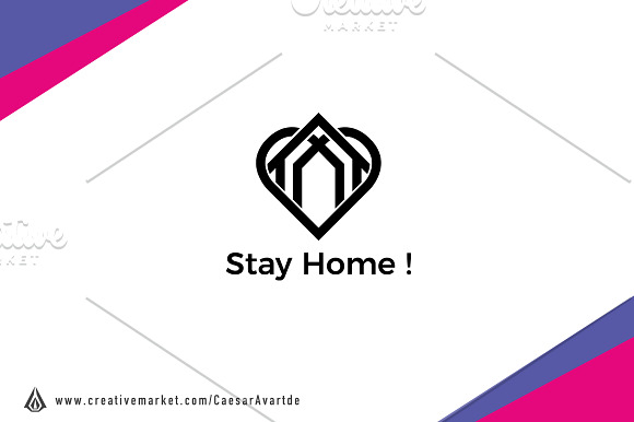 Stay Home ! Logo Template V2 in Logo Templates - product preview 1