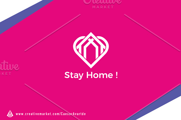 Stay Home ! Logo Template V2 in Logo Templates - product preview 2