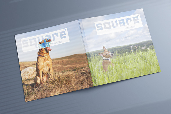 Square Magazine Cover mock-up in Print Mockups - product preview 1