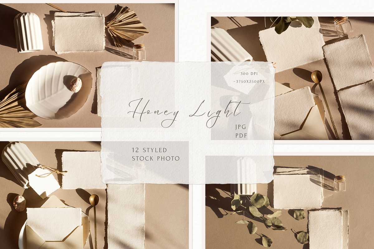 Honey Light Styled Stock Photos in Print Mockups - product preview 8