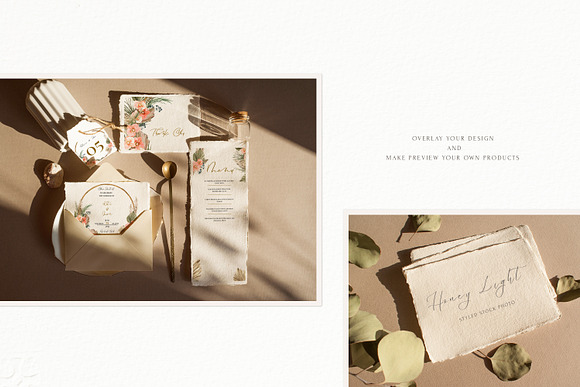 Honey Light Styled Stock Photos in Print Mockups - product preview 2
