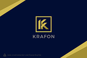 Initial K and F Logo Template