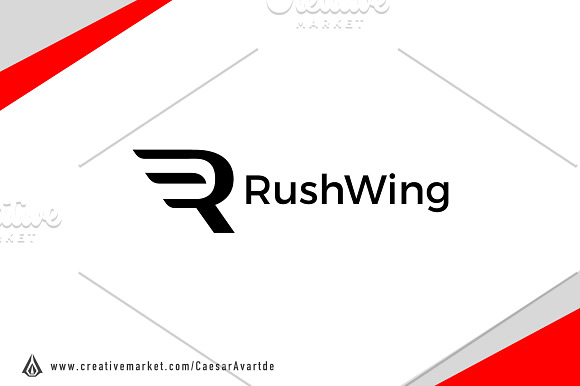 Letter R and Wing Logo Template in Logo Templates - product preview 2