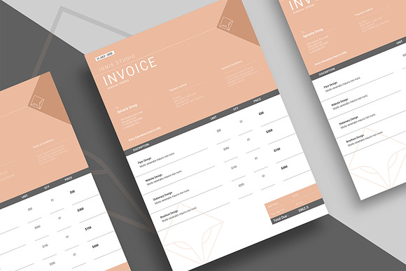 Minimal Invoice Template in Stationery Templates - product preview 2