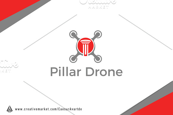Pillar Drone V2 Logo Template in Logo Templates - product preview 1