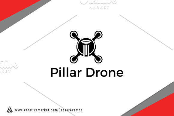 Pillar Drone V2 Logo Template in Logo Templates - product preview 2