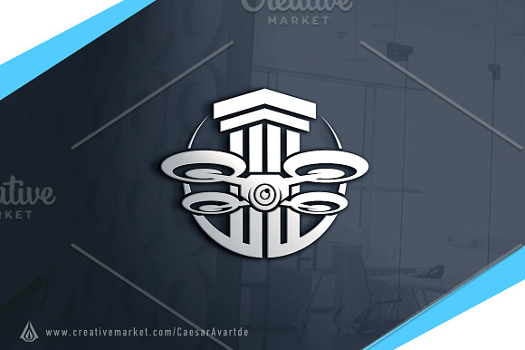 Pillar Drone V1 Logo Template in Logo Templates - product preview 2