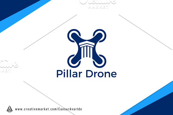 Pillar Drone V3 Logo Template in Logo Templates - product preview 1