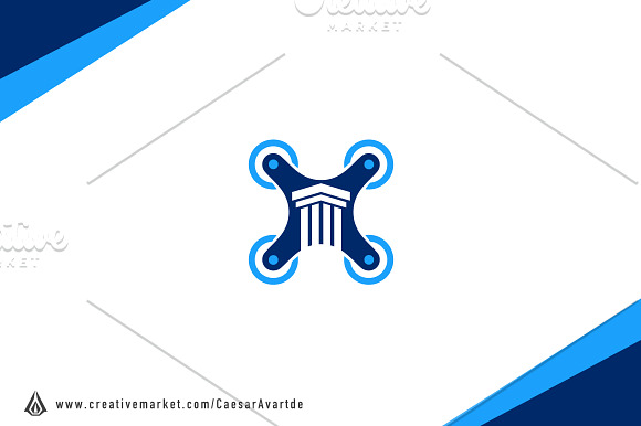 Pillar Drone V3 Logo Template in Logo Templates - product preview 2