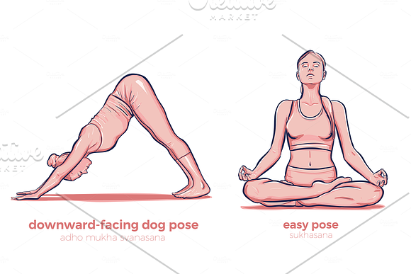 Yoga poses. Vector set in Illustrations - product preview 5