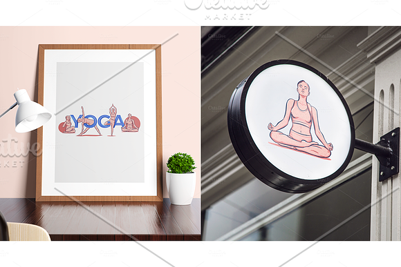 Yoga poses. Vector set in Illustrations - product preview 10