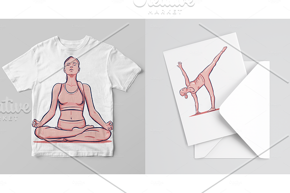 Yoga poses. Vector set in Illustrations - product preview 12