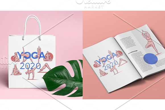 Yoga poses. Vector set in Illustrations - product preview 13