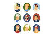 Occupations. Set of vector icons