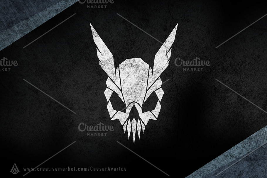 Skull Wings Logo Template