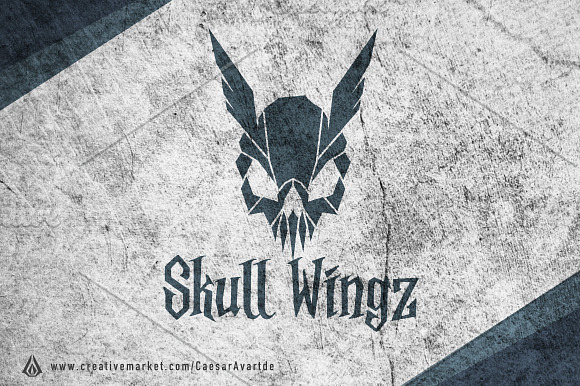 Skull Wings Logo Template in Logo Templates - product preview 3