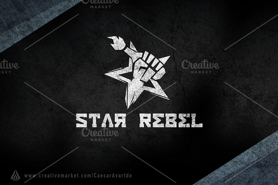 Star Rebel Logo Template in Logo Templates - product preview 8