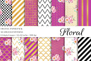 Floral Digital Papers