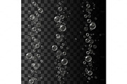 Isolated water bubbles patterns