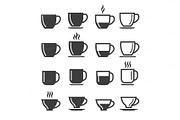 Espresso and lungo coffee cups