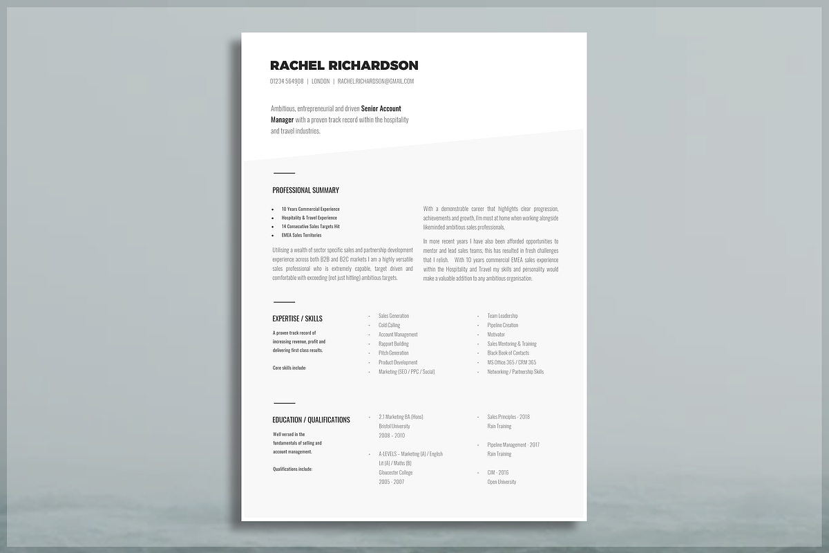 Professional CV in Resume Templates - product preview 8