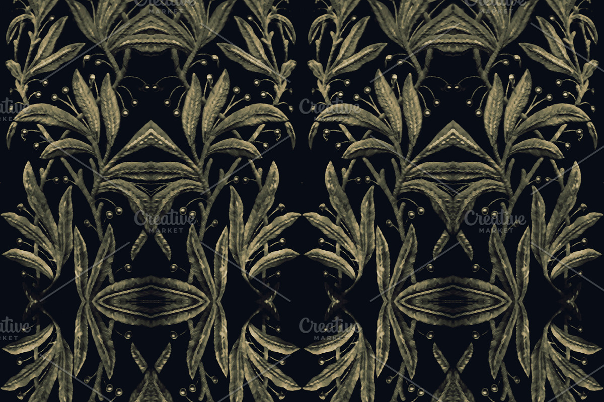 Stylized Ornate Nature Motif Seamles in Patterns - product preview 8