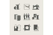 Sewing. Set of  icons
