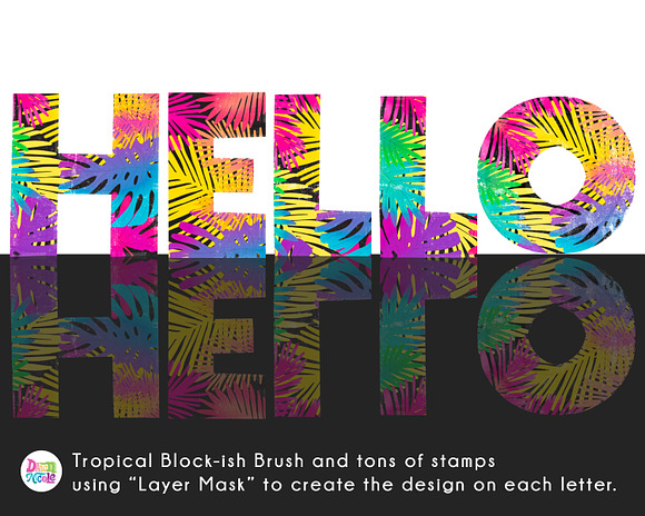 Tropical Vibes Procreate Brush Kit in Add-Ons - product preview 10