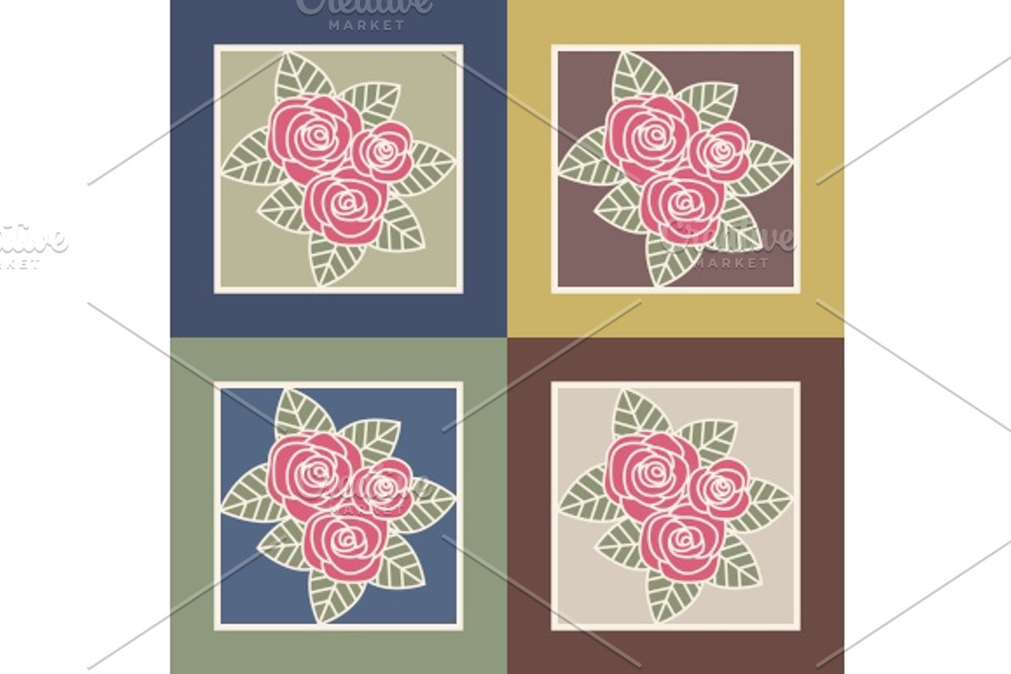 Bunch of roses in Illustrations - product preview 8