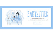 Babysitter web banner template