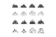 Set of mountains and peaks of mount