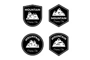 Set of mountain badges. Camping trip