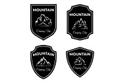 Set of mountain logo designs
