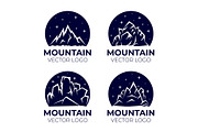 Mountain vector logo design. Outdoor
