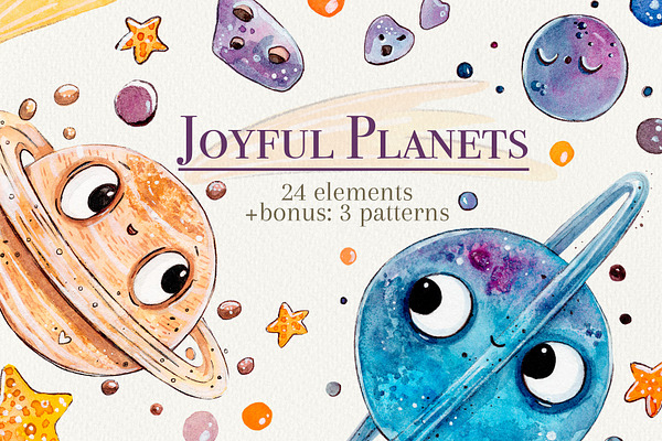 Joyful Planets set +3 patterns