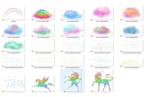 Unicorn Sprinkles Clip Art in Illustrations - product preview 2