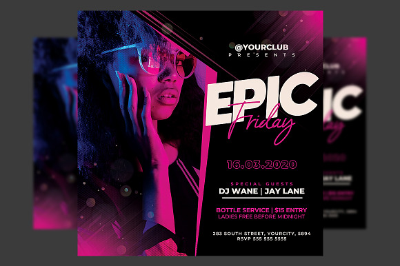 Night Club Party Flyer Template in Flyer Templates - product preview 1